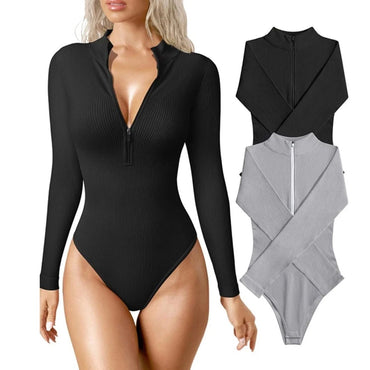 "La Belle" Compression and Tummy Control Jumpsuit Long Sleeve