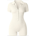 “ La belle “ Compression and Tummy control Romper short sleeve